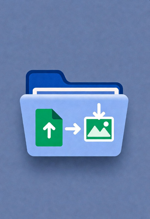 Folder with conversion arrows icon representing DennTech File Manager all-in-one desktop utility.